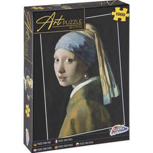 Grafix Puzzel 1000 Stukjes Volwassenen - Thema Meisje met de Parel - Formaat 50 X 70 CM