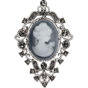 Fako Bijoux® - Broche - Retro - Elisabeth - 43x65mm