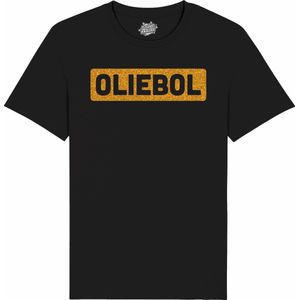 Oliebol - Foute Kersttrui Kerstcadeau - Dames / Heren / Unisex Kleding - Grappige Kerst Outfit - Glitter Look - T-Shirt - Unisex - Zwart - Maat L