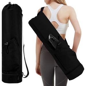 Yogatas met natvak en flessentas Sporttas Verstelbare schouderband voor dames Gymyogatas voor pilates Yogamatten en yogaaccessoires