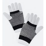 Zwarte korte visnet handschoenen voor volwassenen