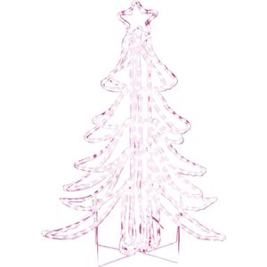 vidaXL - Kerstfiguur - kerstboom - met - warmwitte - LED's - 87x87x93 - cm