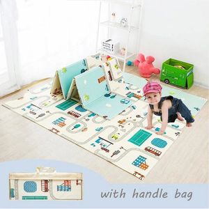 Opvouwbare speelmat - twee kanten design - zachte mat - baby, dreumes, peuter - waterproof - 200x150 cm