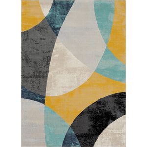 SURYA Vloerkleed - Woonkamer, Slaapkamer - Modern Scandinavisch Tapijt BEA - Meerkleurig/Blauw - 160x220 cm