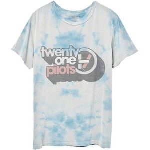 Twenty One Pilots - Vintage Block Holiday Heren T-shirt - L - Wit/Blauw