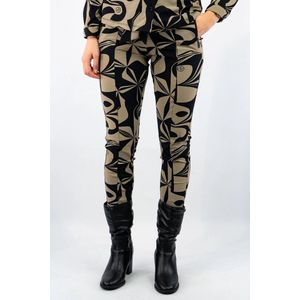 Zoso Francis casual broek dames taupe dessin
