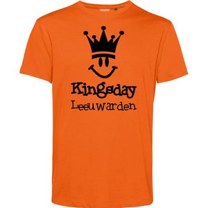 T-shirt Leeuwarden Smiley | Oranje | maat XXXL
