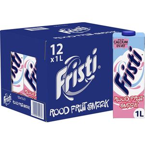 Fristi Drinkyoghurt Rood Fruit Houdbaar - 12 x 1 L - Voordeelverpakking