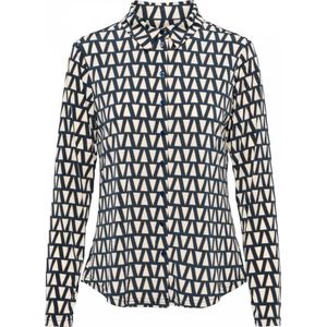 &Co Women blouse Lotte triangle - Denim