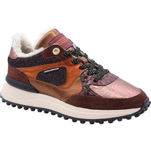 Floris Van Bommel Noppi 34.01 Sneakers - Suède - Dames - Bruin - Maat 37,5