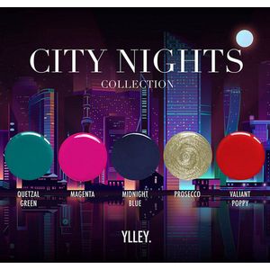YLLEY - City Nights collection - Gellak - Manicure - Topcoat - Base Coat - Red - Blue - Gold - Green - Pink gellack