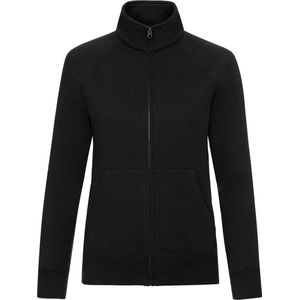Fruit Of The Loom Dames/Vrouwen Dames-Fit Fleece Sweatshirt Jacket (Zwart)
