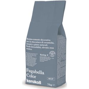 Kerakoll Fugabella Voegmiddel KK27 - Kleur 27 Blauw - 3 kg Voegmortel voor Tegels & Natuursteen - Verkrijgbaar in 50 Kleuren - Greenbuild rating 4