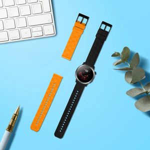 kwmobile 2x horlogebandjes geschikt voor COROS PACE 2 / APEX (42mm) bandje - Smartwatch bandjes van TPU - Activity tracker horloge band in zwart / oranje