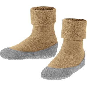 Cosyshoe Slofsokken voor meisjes en jongens comfortabel warm winter antislip ondoorzichtig zacht mid-rise met vilten zool zonder motief met noppen Merinowol Beige kinderen sokken - Maat 33-34