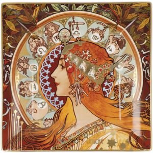 Goebel - Alphonse Mucha | Schaal Sterrenbeeld | Porselein - 16cm