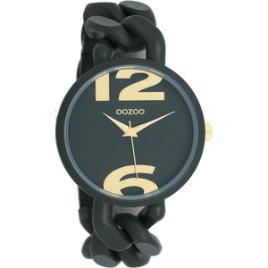 OOZOO Timepieces - Bos groene OOZOO horloge met bos groene grove schakelarmband - C11269