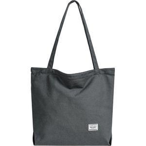 TAN.TOMI Handtas, Shopper Dames met rits - Schoudertas - Canvas - Donkergrijs