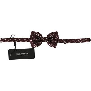 Dolce & Gabbana - Purple Polka Dots Silk Adjustable Neck Butterfly  Bow Tie