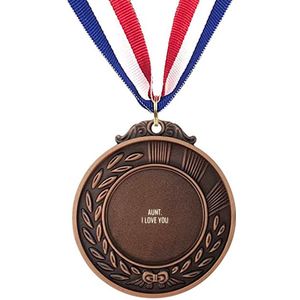 Akyol - aunt i love you medaille bronskleuring - Tante - de liefste tante - cadeautje - verjaardagscadeau - verjaardag - cadeau voor tante - cadeau - kado - geschenk - gift - tante artikelen