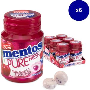 Mentos suikervrije kauwgom - Pure Fresh Kers - 6 doosjes