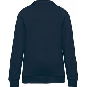 Sweatshirt Unisex S WK. Designed To Work Ronde hals Lange mouw Navy / Fluorescent Yellow 70% Polyester, 30% Katoen