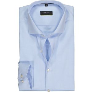 ETERNA super slim fit overhemd - niet doorschijnend twill - lichtblauw - Strijkvrij - Boordmaat: 44