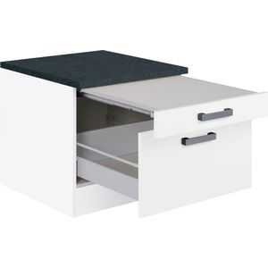 Wasmachine verhoger - Wasmachine sokkel - Wasmachine verhoger met lade - Wit