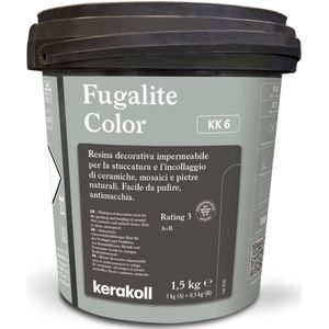Kerakoll Fugalite Epoxy Voegmiddel KK6 - Kleur 6 Grijs - 1,5 kg Voegmortel voor Tegels & Natuursteen - Verkrijgbaar in 50 Kleuren - Greenbuild rating 4