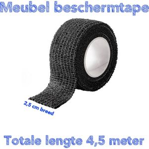 Meubeltape - Beschermtape - Vloer beschermen- Kasten - Tafels - Stoelen - Zwart