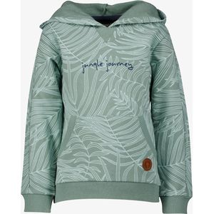 Unsigned jongens hoodie lichtgroen met print - Maat 122/128