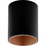 EGLO Polasso Plafondlamp - LED - Ø 10 cm - Zwart/Koper