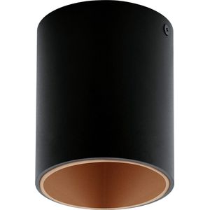 EGLO Polasso Plafondlamp - LED - Ø 10 cm - Zwart/Koper
