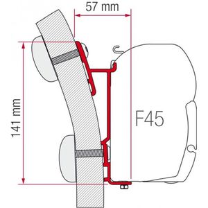 Fiamma Hymer S/E Klasse luifel adapter voor Fiamma F45 400 cm