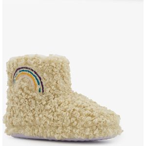 Thu!s kinder pantoffels met regenboog - Beige - Sloffen - Maat 28