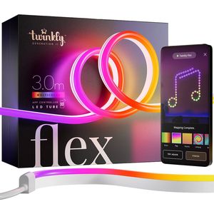Twinkly Flex Ledstrip - 3M - RGB LED - Decoratie - Gaming - Wifi - Werkt met Homekit, Google Home, Razer Chroma - Wit