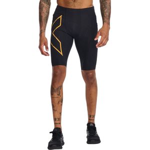 2XU Light Speed Compression Shorts Heren - Sportbroeken - zwart/oranje - Mannen