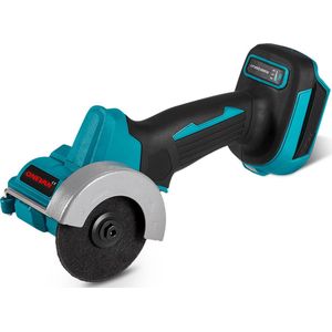 Elektrische Haakse Slijper - Draadloze Cirkelzagen - Snijmachine - Power Tool Haakse Slijper - Stofschild - 5 Slijpschijven - 2 Zaagbladen - Inbussleutel - Led Licht - 2 Accu's - Accu lader - Handleiding - Lichtgewicht - 18V - 76MM