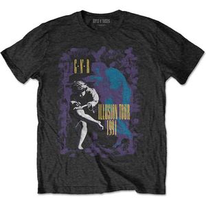Guns N' Roses - Illusion Tour '91 Heren T-shirt - XL - Zwart