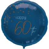 Folat - Folieballon 60 Jaar Elegant True Blue 45cm