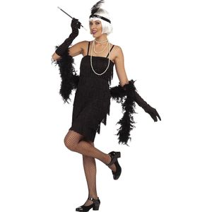 FUNIDELIA Zwart jaren 20 Charleston kostuum voor Dames - Charleston Jurk - Maat: M