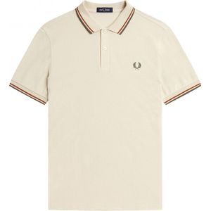 Fred Perry - Twin Tipped Shirt - Katoenen Polo Beige-L