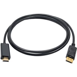 Akyga AK-AV-05 HDMI-kabel Aansluitkabel DisplayPort stekker, HDMI-A stekker 1.8 m Zwart