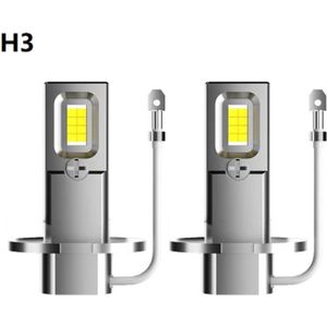 TLVX H3 55Watt Pro Line Perfect Fit LED lampen – 6000K Wit Licht (set 2 stuks), 36000 Lumen Hoge Lichtopbrengst – CANBUS - Auto - Scooter - Motor - Dimlicht - Grootlicht – Mistlicht - Koplampen - Autolamp - Autolampen 12V