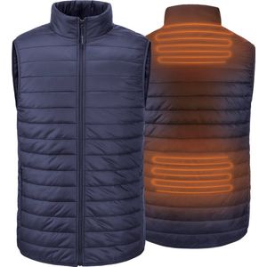 Verwarmde mouwloze vest - Regular Fit Voor Mannen - Super power technologie - blauw