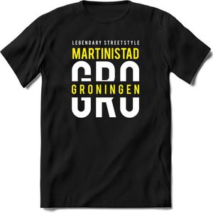 Groningen - Martinistad | TSK Original & vintage | T-Shirt Heren - Dames | Geel | Perfect Cadeau Shirt | Grappige Spreuken - Zinnen - Teksten | Maat S