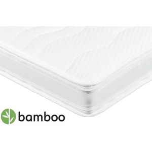 Topdekmatras XXL Bamboo Pure 3D Topper - HR 45 - Topmatras Naturalis - 180x200cm - 11cm dik - Matras Antibacterieel - Orthopedisch 180X200