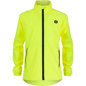 AGU GO Kids Regenjas Essential - Fluo Geel - 128 - Meisjes & Jongens - Waterdicht & Ademend