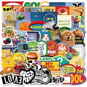 Random Sticker Mix - 60 coole Stickers met Tekst, Foto's, Eten en Dieren - Voor laptop, agenda, muur etc. Stickers voor Volwassenen