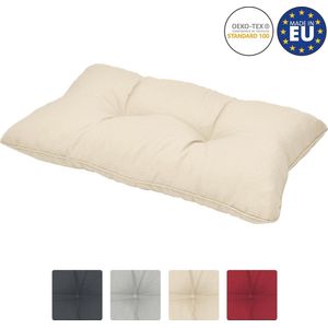 Beautissu loungekussen XLuna – rugkussen natuur 60x40 cm kussen in matraskussen kwaliteit